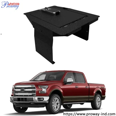 Electronic Lock Center Console Safe Car Armrest Box Compatible Center Console Safe for Ford F150 2015